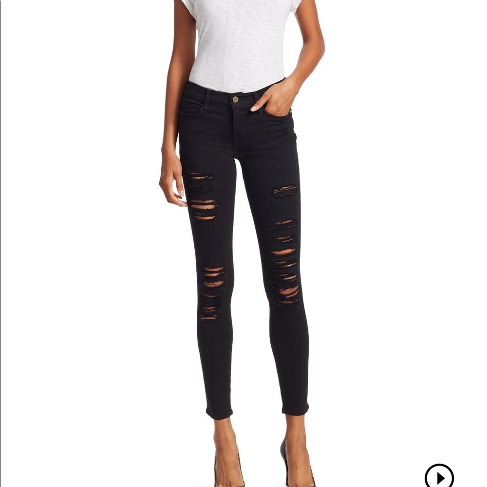 Frame Noir ripped Le skinny de Jeanne